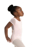 CAPEZIO 11311C GIRLS BACK KEYHOLE PUFF SLEEVE LEOTARD