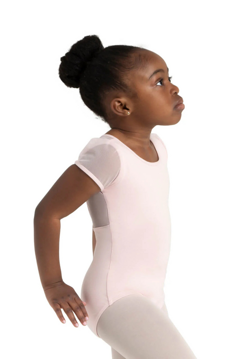CAPEZIO 11311C GIRLS BACK KEYHOLE PUFF SLEEVE LEOTARD