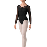 MIRELLA M30001L WOMEN MESH LONG SLEEVE LEOTARD