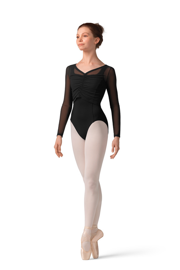 MIRELLA M30001L WOMEN MESH LONG SLEEVE LEOTARD