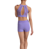 BLOCH CZ30008 GIRLS EMB MESH CROP TOP