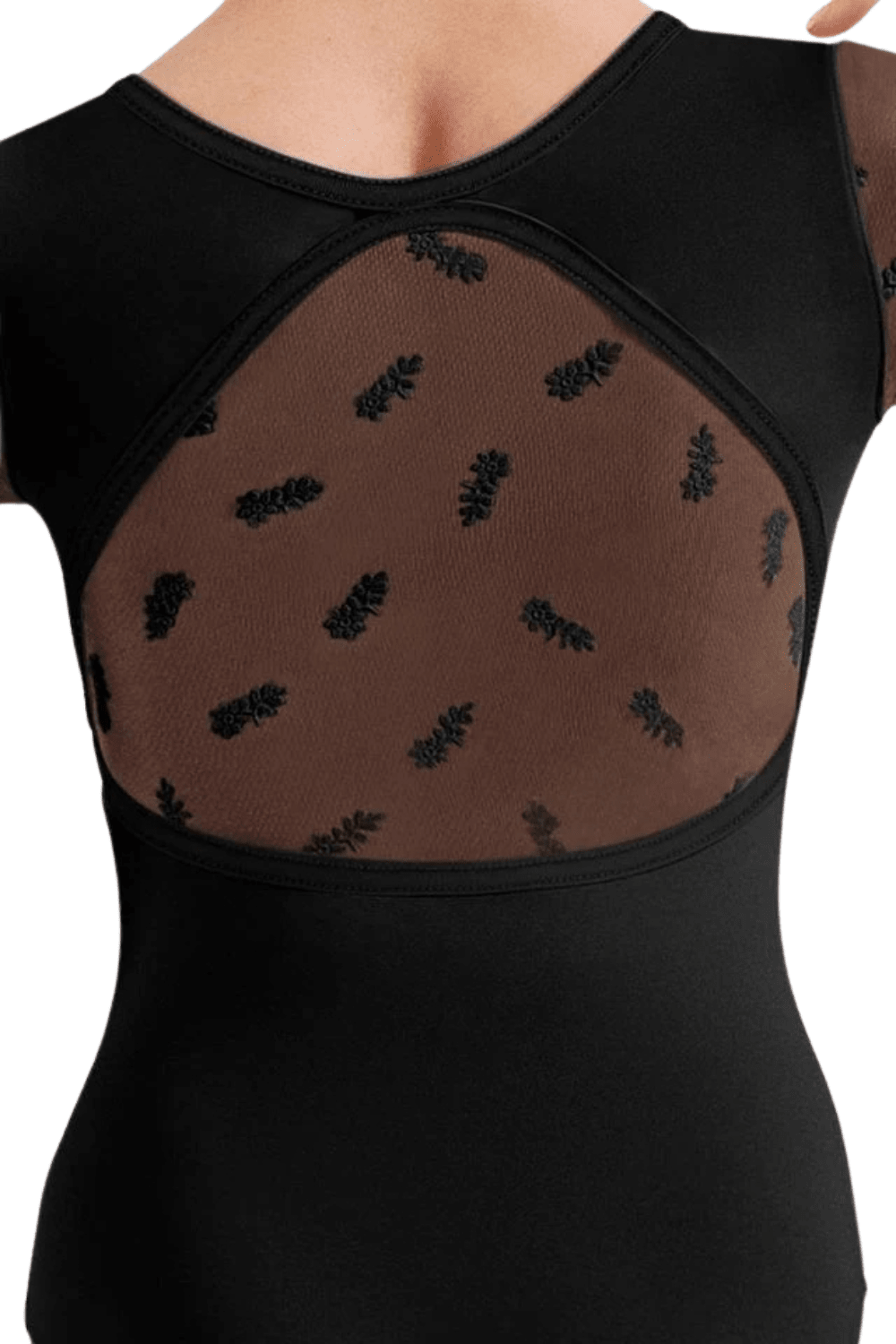 BLOCH CL20013 GIRLS FLORAL CAP SLEEVE LEOTARD - The Dance Shoppe