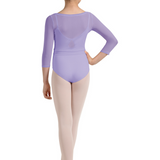 MIRELLA M746C GIRLS 3/4 SLEEVE MESH TOP