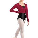 M7063L WOMEN MESH WRAP TOP-MIRELLA