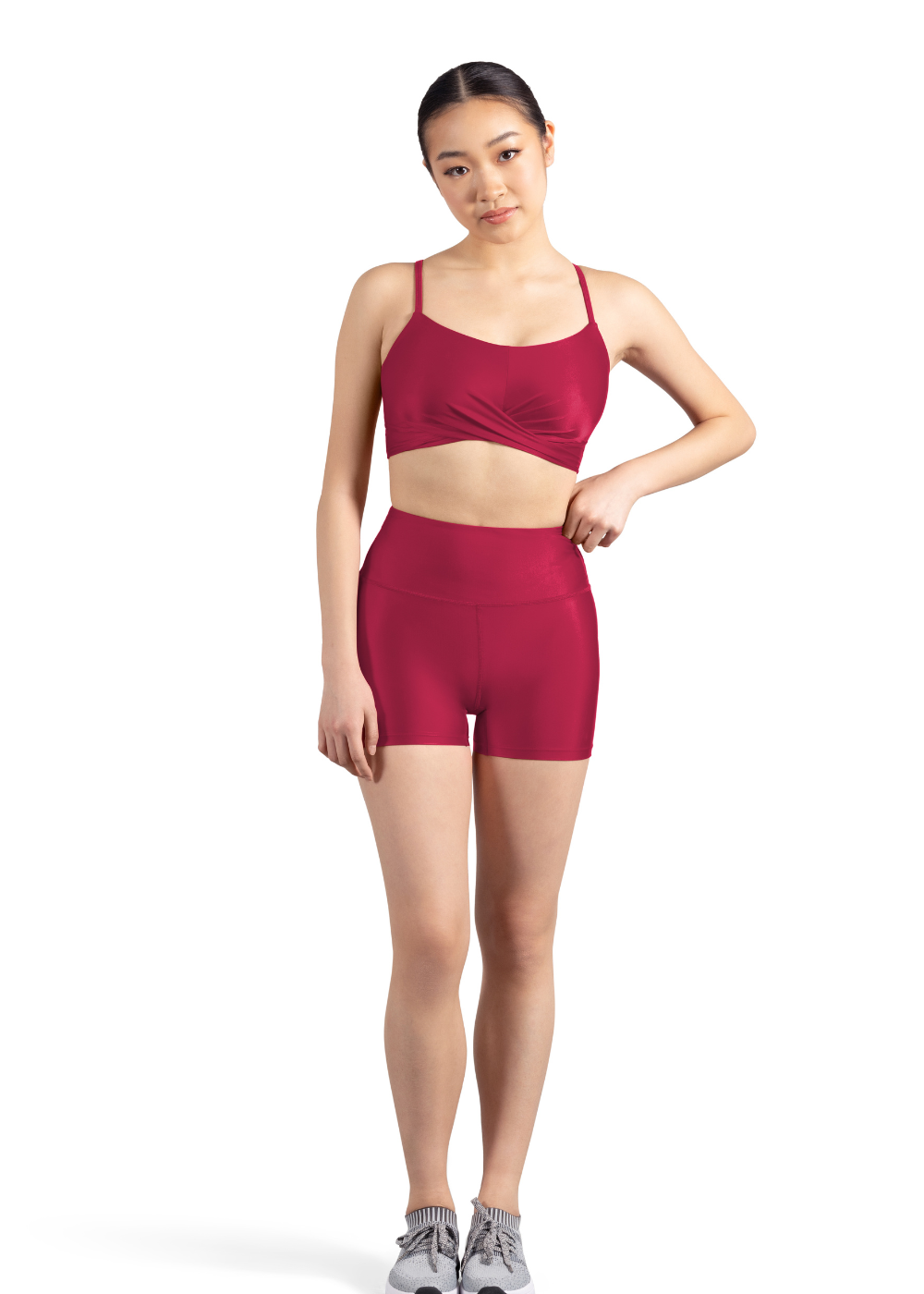M2192L WOMEN TWIST DETAIL CROP TOP-MIRELLA