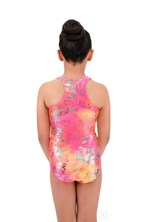 EUROTARD G00GT2 GIRLS SHIMMERING SCALLOP RACERBACK TANK LEOTARD