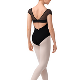MIRELLA M20001LM LADIES OPEN BACK CAP SLEEVE LEOTARD