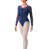 MIRELLA M30001L WOMEN MESH LONG SLEEVE LEOTARD