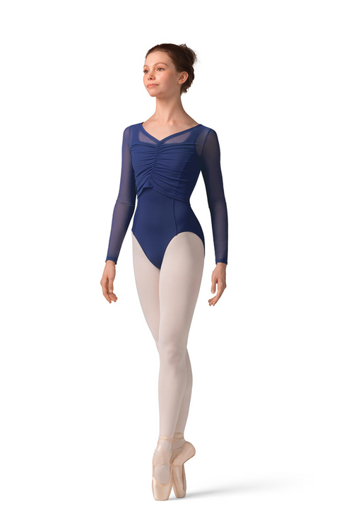 MIRELLA M30001L WOMEN MESH LONG SLEEVE LEOTARD