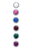 GLAMOUR GODDESS RHINESTONE CLIP-ON/PIERCED RIVOLI DANCE EARRINGS
