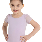 CAPEZIO 11311C GIRLS BACK KEYHOLE PUFF SLEEVE LEOTARD