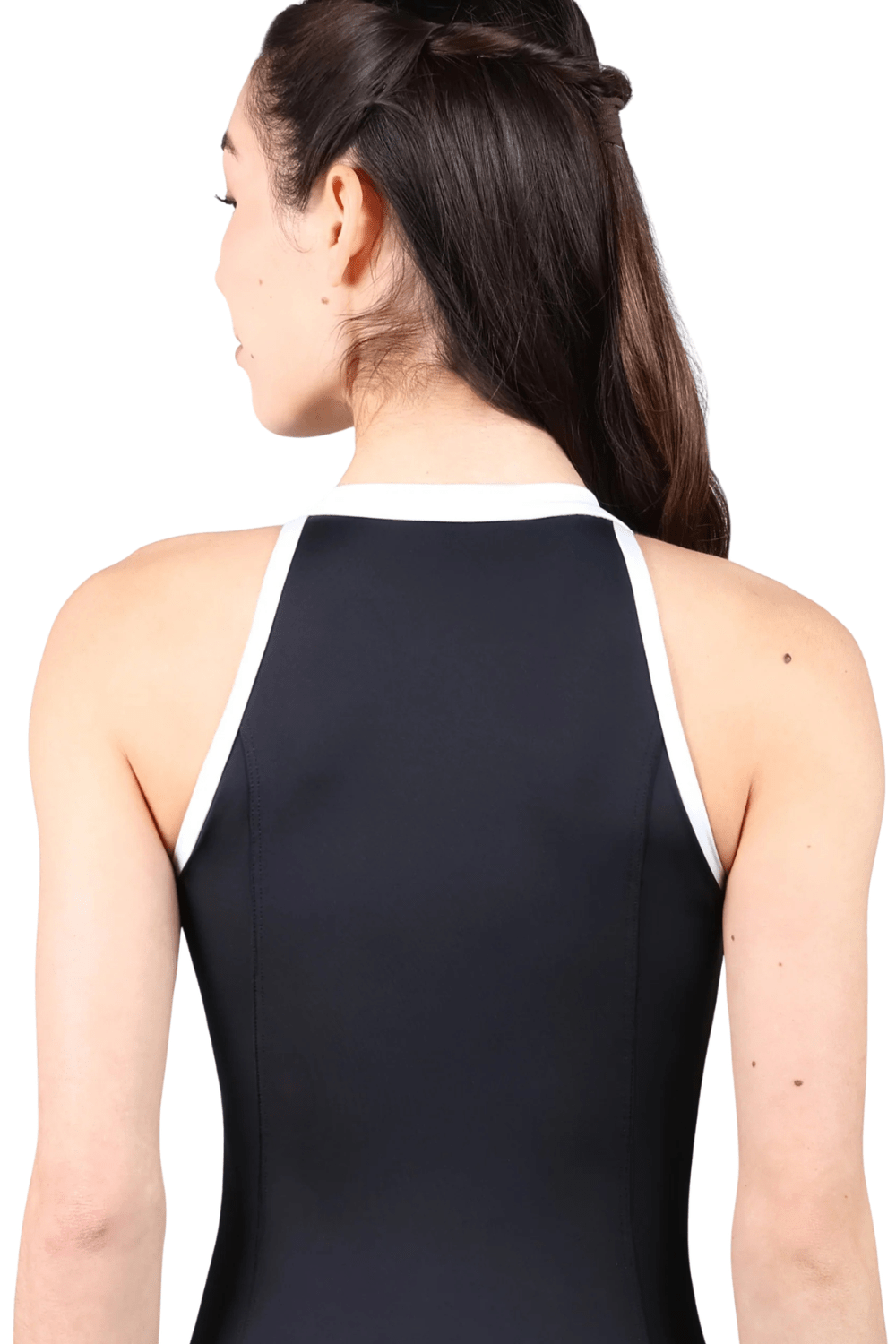 SUFFOLK 2848A WOMEN VARSITY ZIP FRONT MOCK NECK LEOTARD - The Dance Shoppe