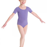 BLOCH  GIRLS SHORT SLEEVE ROUND NECK LEOTARD