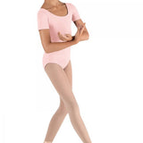 BLOCH  GIRLS SHORT SLEEVE ROUND NECK LEOTARD