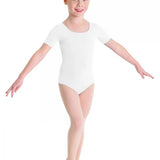 BLOCH  GIRLS SHORT SLEEVE ROUND NECK LEOTARD