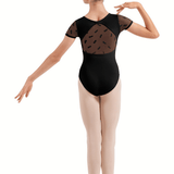 BLOCH CL20013 GIRLS FLORAL CAP SLEEVE LEOTARD - The Dance Shoppe