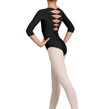 MIRELLA M122C GIRLS BOATNECK 3/4 SLEEVE LEOTARD