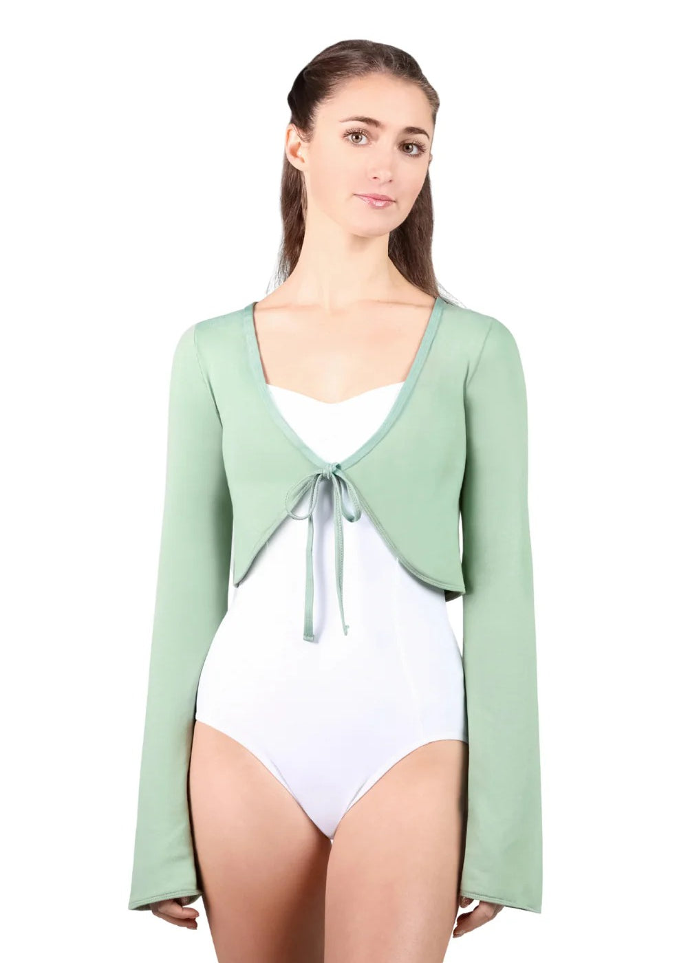 SUFFOLK 4019C GIRLS PARISIAN MACARON MODAL TIE FRONT CROPPED TOP