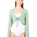 SUFFOLK 4019C GIRLS PARISIAN MACARON MODAL TIE FRONT CROPPED TOP