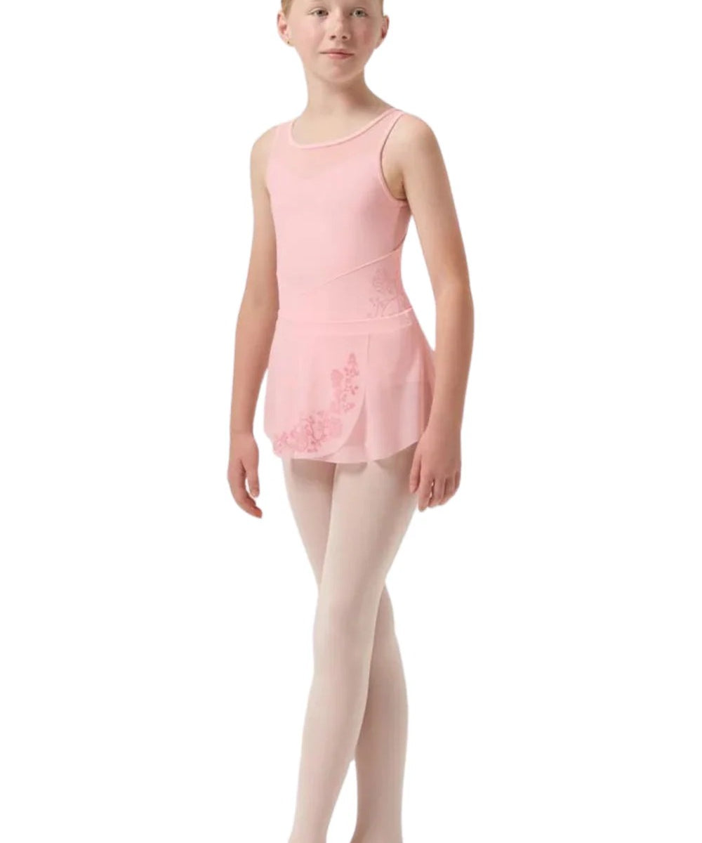 GIRLS SAGE MESH WRAP SKIRT- BLOCH