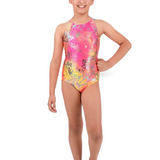 EUROTARD G00GT2 GIRLS SHIMMERING SCALLOP RACERBACK TANK LEOTARD