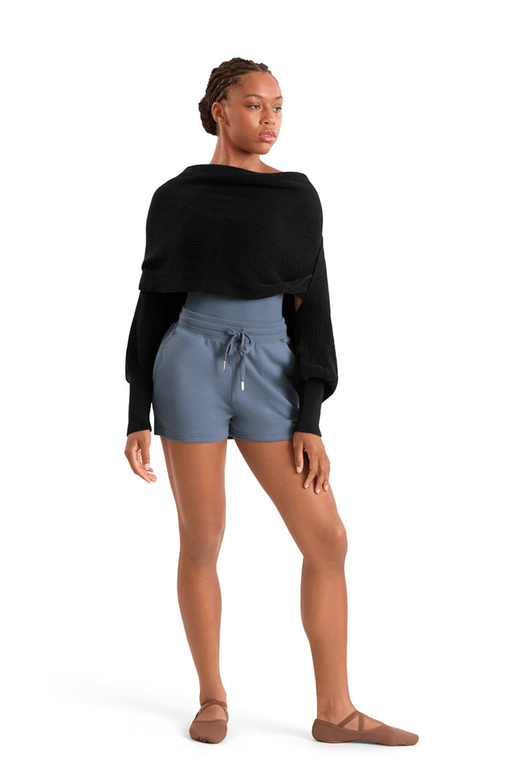 MIRELLA M30016L WOMEN WARM UP WRAP TOP - The Dance Shoppe