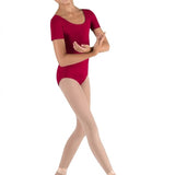 BLOCH  GIRLS SHORT SLEEVE ROUND NECK LEOTARD