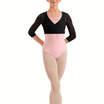 BLOCH CZ30035 GIRLS 3/4 SLEEVE WRAP TOP - The Dance Shoppe