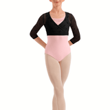 BLOCH CZ30035 GIRLS 3/4 SLEEVE WRAP TOP - The Dance Shoppe