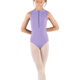 MIRELLA M489C GIRLS ZIP FRONT TANK LEOTARD