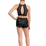BLOCH CZ5265 GIRLS AELLA HIGH NECK CROP TOP