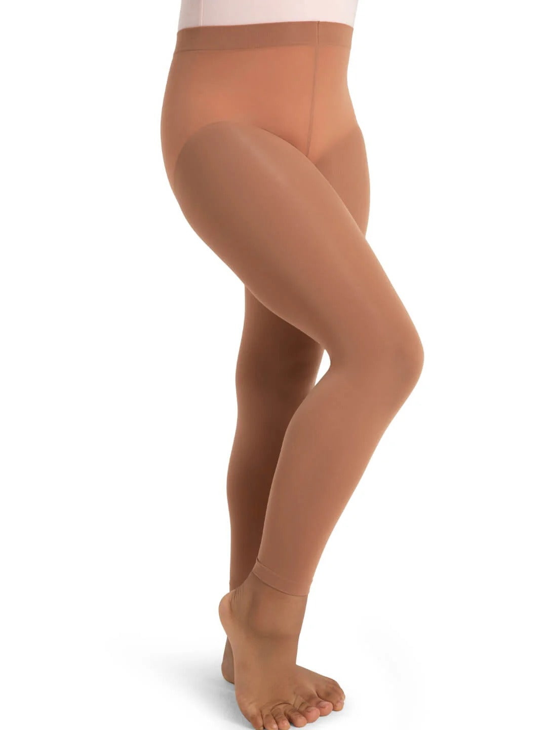 CAPEZIO 1917C GIRLS FOOTLESS W/ SELF KNIT WAIST BAND TIGHT