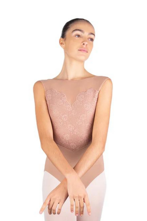 BALLET ROSA CAPRICE WOMEN LACE FRONT V-BACK LEOTARD