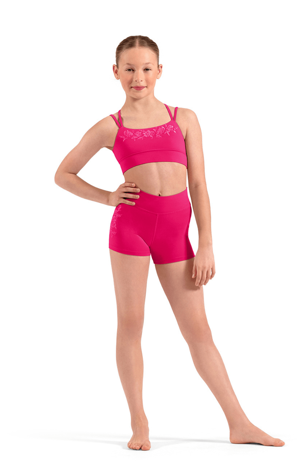 MIRELLA M90009C GIRLS HI WAIST SHORTS - The Dance Shoppe