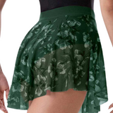 BLOCH R4111 WOMEN PRINTED MESH PULL ON SKIRT
