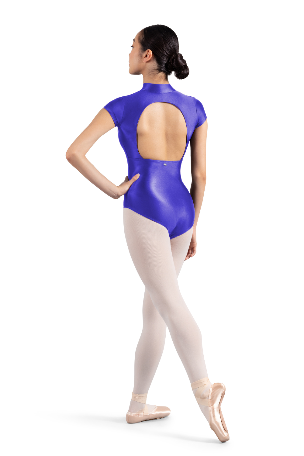 MIRELLA M5106LM WOMEN ZIP FRONT CAP SLEEVE LEOTARD