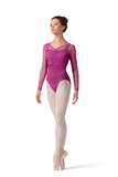 MIRELLA M30001L WOMEN MESH LONG SLEEVE LEOTARD