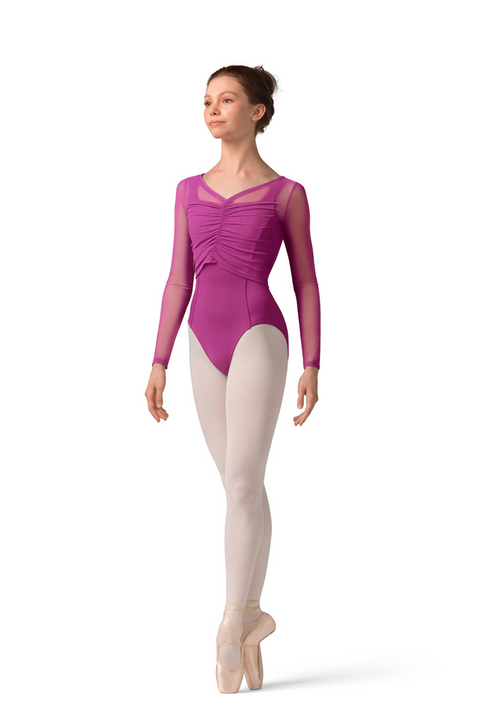 MIRELLA M30001L WOMEN MESH LONG SLEEVE LEOTARD