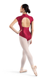 MIRELLA M5106LM WOMEN ZIP FRONT CAP SLEEVE LEOTARD