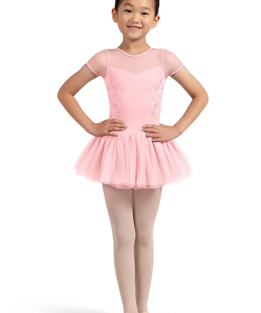 GIRLS TULIP CAP SLEEVE TUTU DRESS- BLOCH