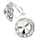 GLAMOUR GODDESS RHINESTONE 15MM CLIP-ON/PIERCED DANCE EARRINGS