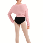 BLOCH CZ30045 GIRLS KNIT CROP SWEATER - The Dance Shoppe