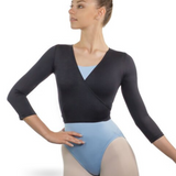 BALLET ROSA JOSEE WOMEN MICROFIBER WRAP 3/4 SLEEVE WARM-UP TOP