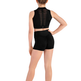 BLOCH CR8464 GIRLS NICOLIA V-FRONT SHORTS