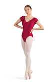 MIRELLA M3117LM WOMEN V-NECK CAP SLEEVE LEOTARD