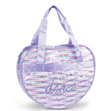 DANSHUZ B24510 GIRLS SEQUIN HEART TOTE BAG