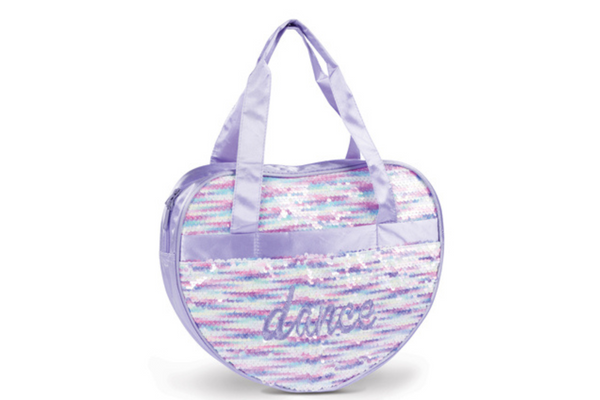 DANSHUZ B24510 GIRLS SEQUIN HEART TOTE BAG