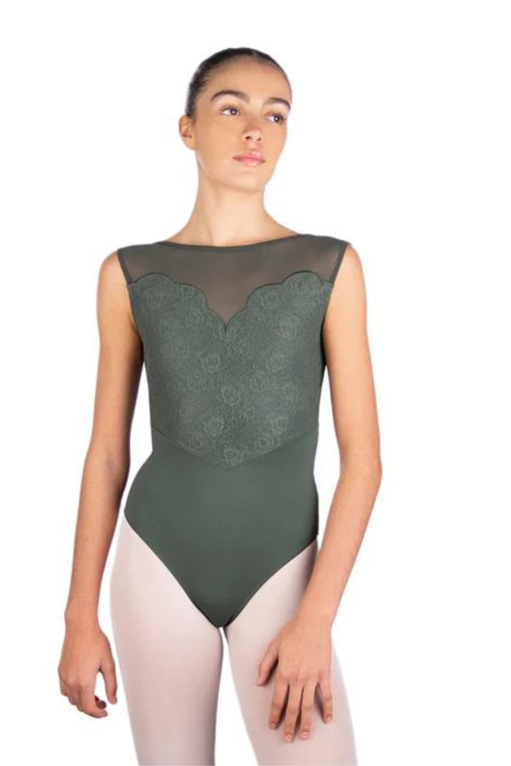 BALLET ROSA CAPRICE WOMEN LACE FRONT V-BACK LEOTARD