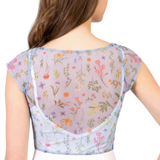SO DANCA 4017A WOMEN GARDEN MESH CAP SLEEVE TOP