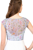 SO DANCA 4017A WOMEN GARDEN MESH CAP SLEEVE TOP